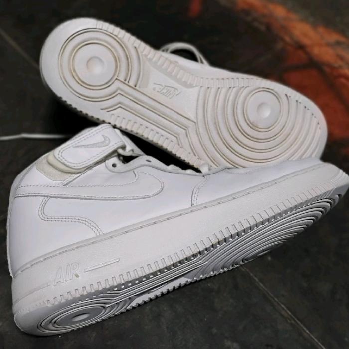 Nike Fullwhite High AF1 Velcro Vietnam Leather
