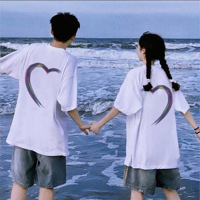 baju couple HALF LOVE kaos pasangan kembaran  doi pacar pacaran