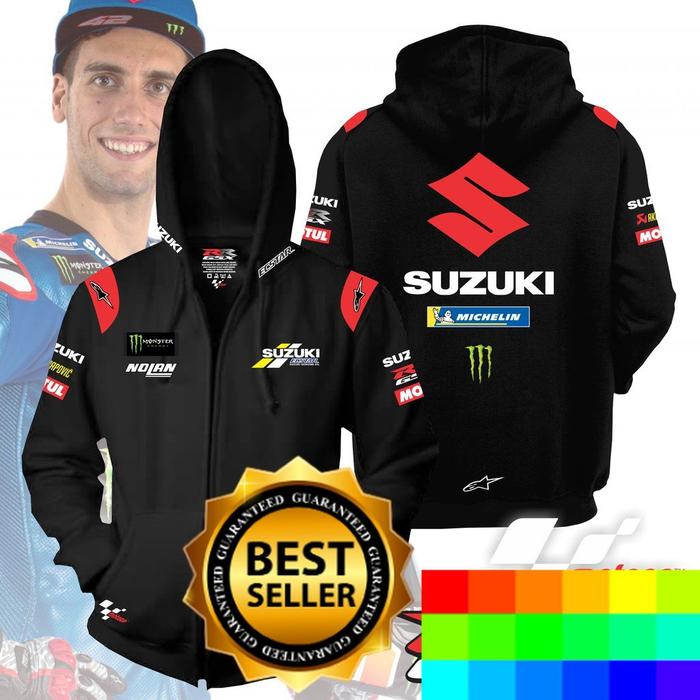 RSHOPPING - JAKET HOODIE ZIPPER LOGO MIX / Hoodie Zip Suzuki 2021 MotoGP Racing Team / LOGO SABLON P
