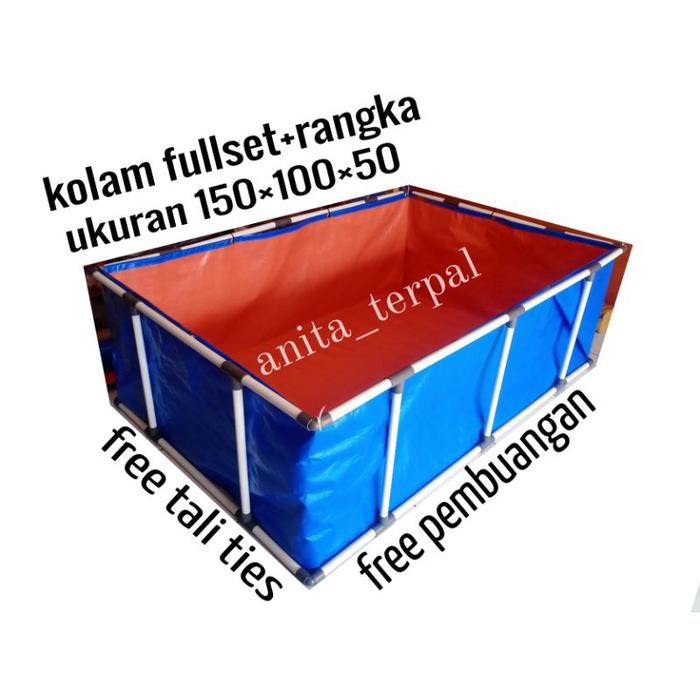 KOLAM TERPAL FULLSET UKURAN 150×100×50