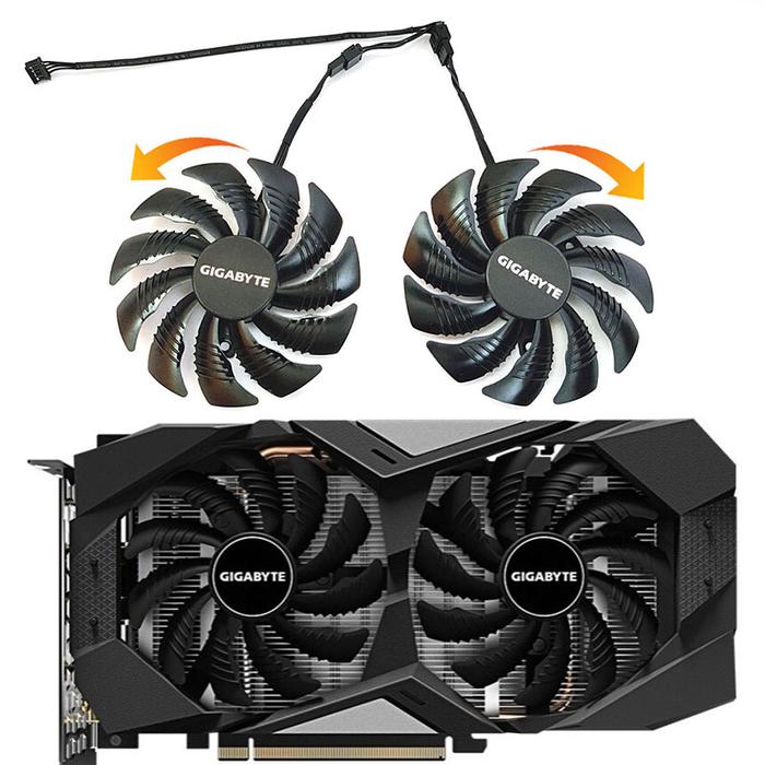 NEW 88MM 4PIN T129215SU PLD09210S12HH RTX 2060 GPU Fan，For Gigabyte RTX 2060、GTX 1660 1070 1060 1050