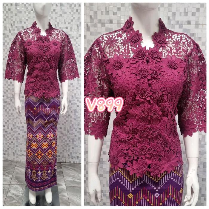 BROKAT MERICA BKK V899 KANCING DEPAN Wanita Atasan