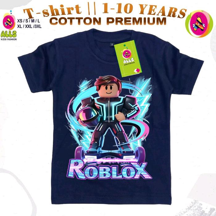 Baju Kaos Distro Anak Roblox Hoverboard Anak Laki Laki Perempuan 1-10 Tahun Fashion Cotton 30s Haria