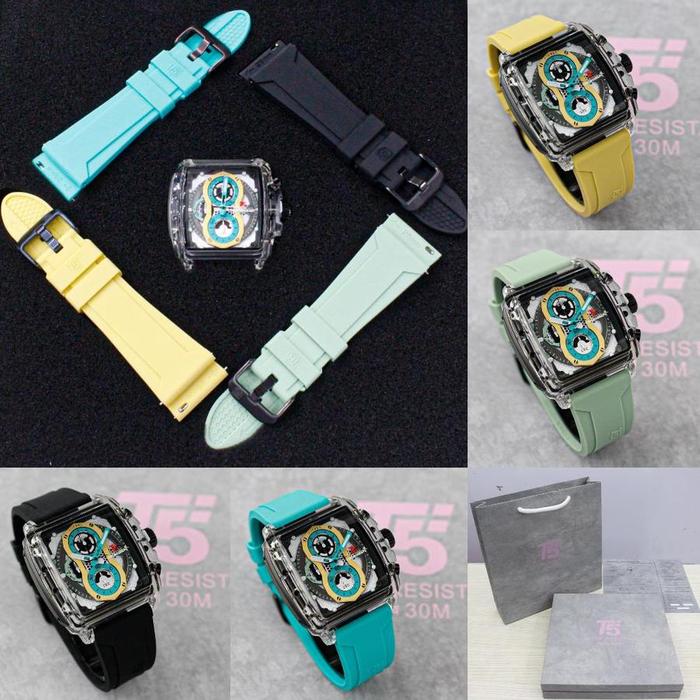 NEW 1 SET T5 H 4032G Original SPECIAL EDITION GIFT SET Jam Tangan Pria T5 4032 - Special Set C