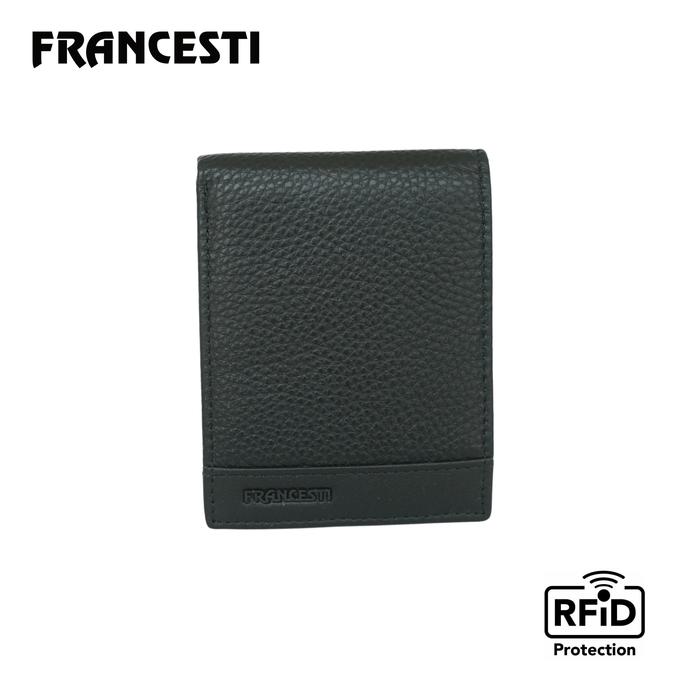 Francesti Dompet Kartu/Uang RFID Protection Pria/Wanita 204 Genuine Leather Asli kulit sapi,Origin