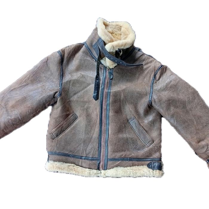 JAKET KULIT AVIREX PILOT BOMBER Pria Casual Tebal Unisex