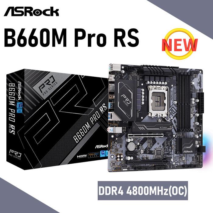ASRock B660M Pro RS DDR4 128GB LGA 1700 Intel 12th Gen i7 i9 M.2