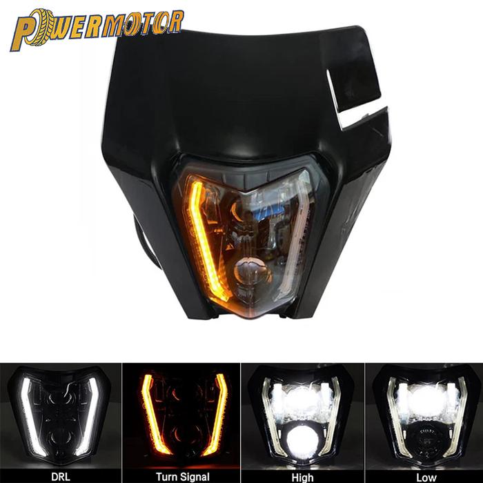 Diskon Ktm Led Headlight Exc Xcw Xcf 125 250 300 350 450 530 Motocross Enduro Dirtbike Supermoto Dr
