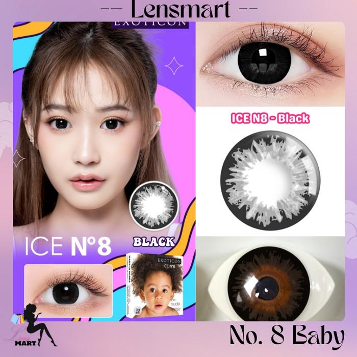 SOFTLENS ICE NO. 8 BABY & DOLL DIA. 16.00mm BABY EYES BY EXOTICON - MINUS -4.50 SD -6.00