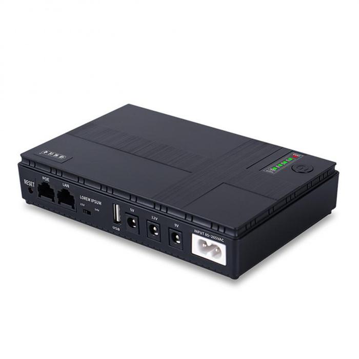 Large Capacity Mini Portable UPS Backup Power Adapter 5V 9V 12V