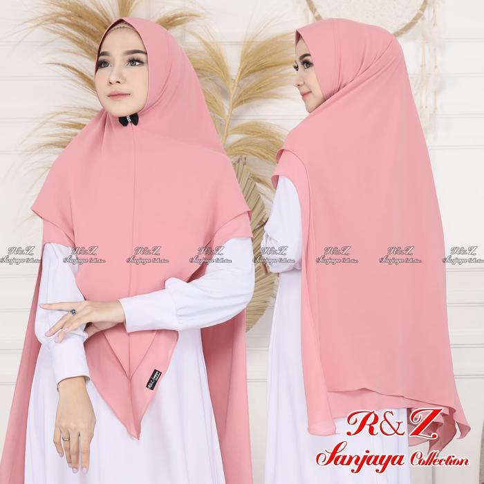 Kerudung Ceruty 2 Layer Sahla Syari/Khimar 2 Layer Sahla Jumbo/Hijab Insta Sahla Jumbo/Jilbab Khimar