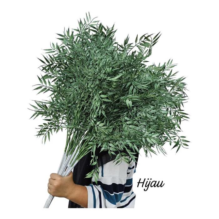Daun Plastik Milan Bambu Premium Artificial/ Daun Milan Import/ Daun Dekorasi