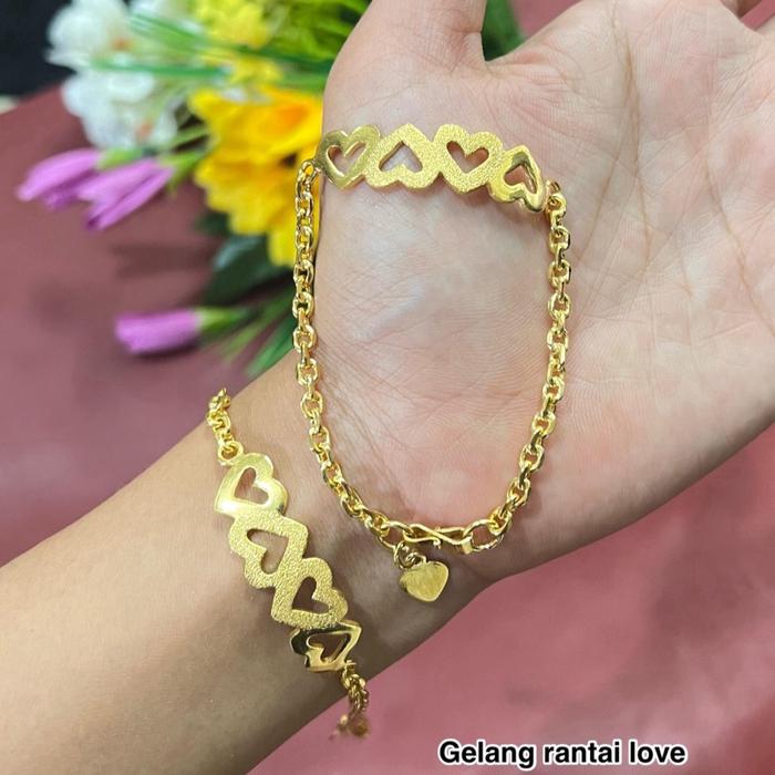 Gelang rantai love koin 91