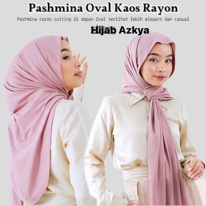 PASHMINA OVAL KAOS RAYON SHAWL||PASHMINA KAOS RAYON STYLE BELAKANG BENTUK OVAL Jilbab Garis syal pas