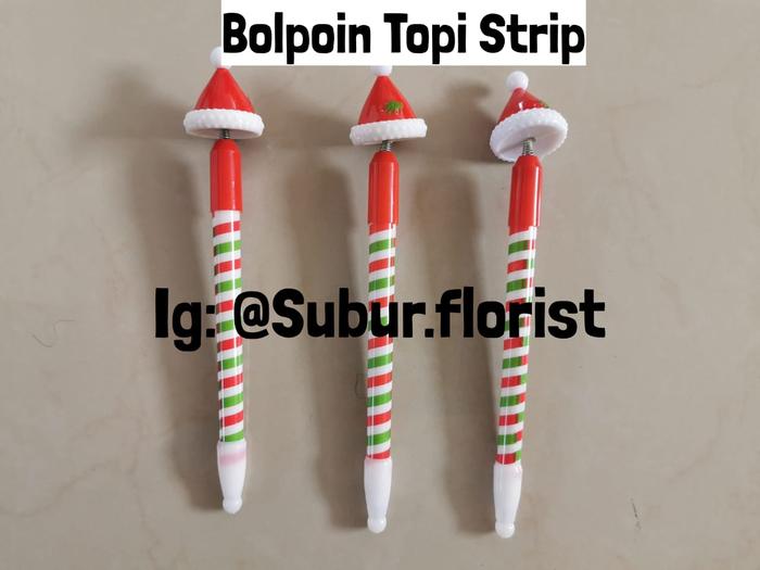 Bolpoin topi christmas / bolpoin christmas hat 6pc