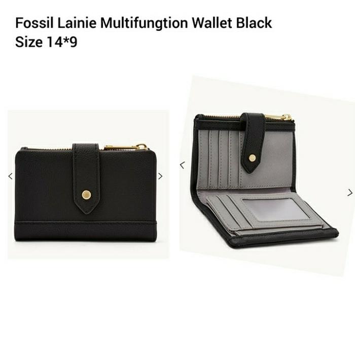 DOMPET WANITA FOSSIL ORI - FOSSIL LAINIE MULTIFUNCTION BLACK
