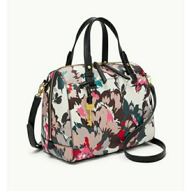 TAS WANITA FOSSIL ORI - FOSSIL RACHEL SATCHEL PINK MULTI