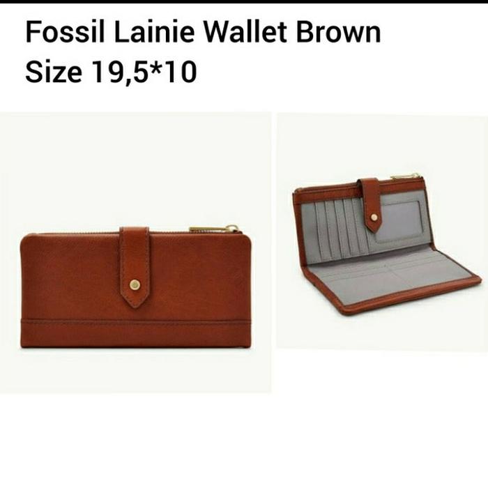 DOMPET WANITA FOSSIL ORI - FOSSIL LAINIE CLUTCH MEDIUM BROWN