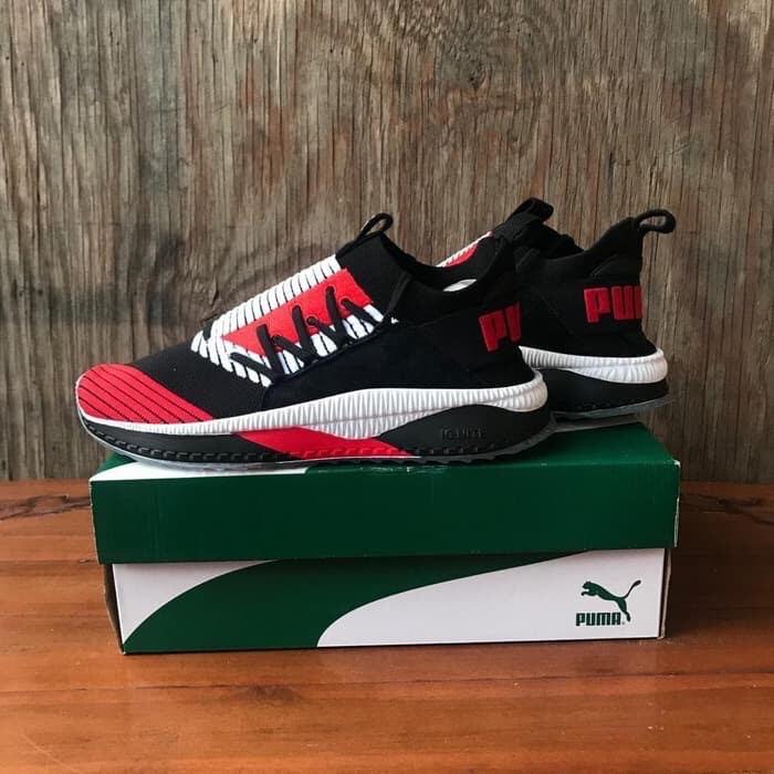 Puma Tsugi Jun Cubism Black white / Flame Scarlet 365490-02 BNIB RESMI