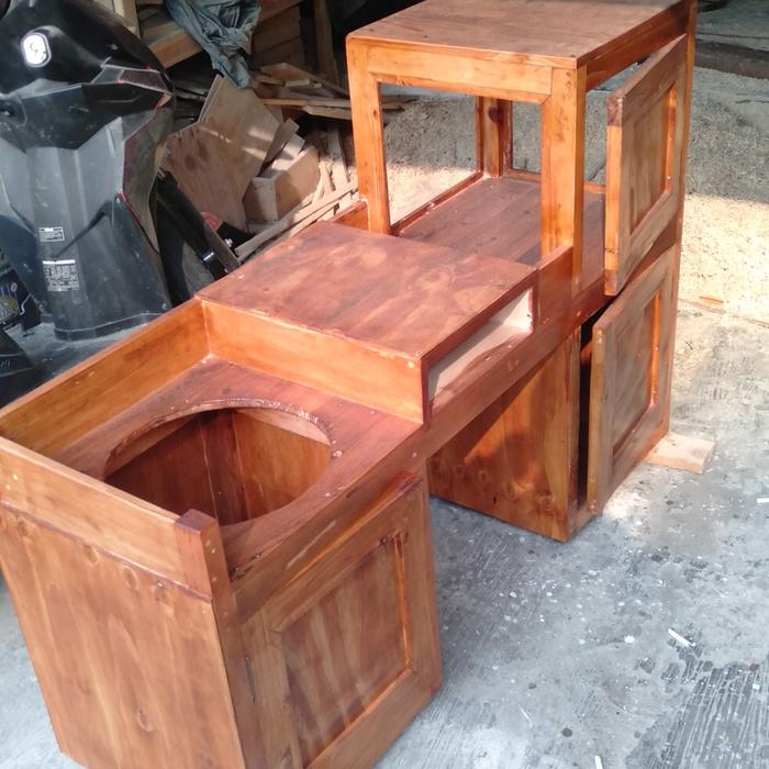 gerobak dagang cilok motor Kayu jati Belanda.