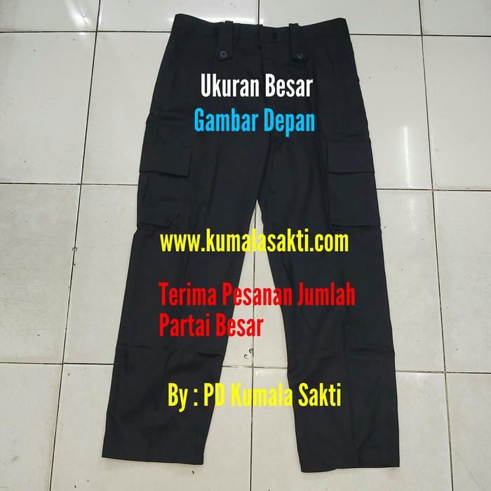 Celana PDL Biru Polos Jumbo-Seragam PDH PDL Security Satpam-Safari-Tas