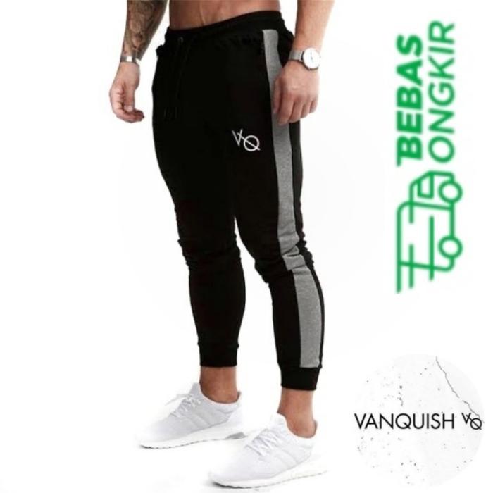 Celana Training JOGGER PANJANG VQ STRIPE VANQUISH olahraga fitness