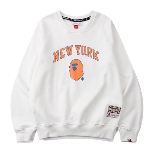 CREWNECK BAPE SWEATER NBA NEW YORK KNICKS MITCHELL AND NESS NFL MLB