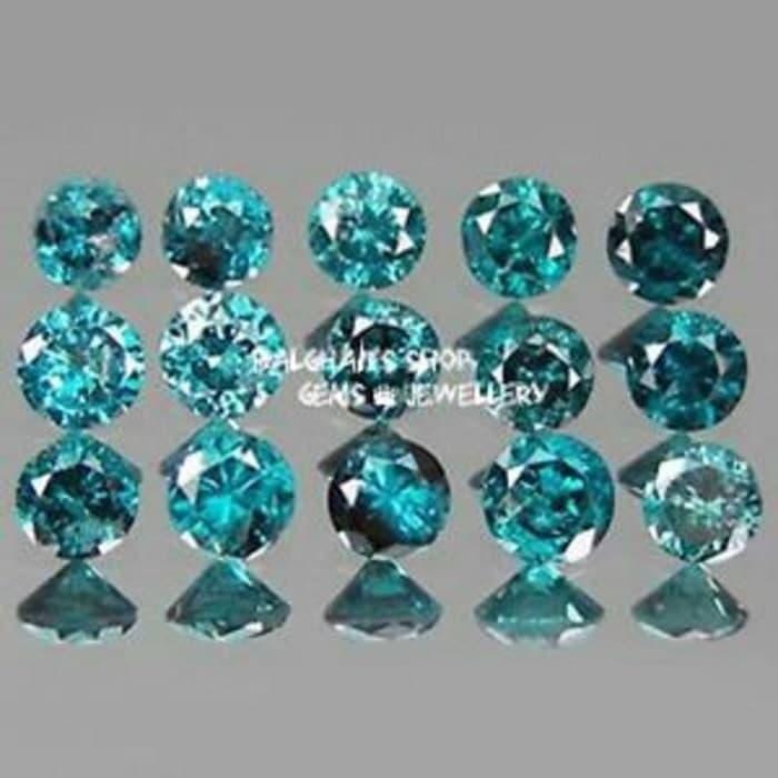 Natural Blue Diamond Berlian Biru Asli Eropa Tabur 2.5 mm Murah Bukan Berlian Banjar