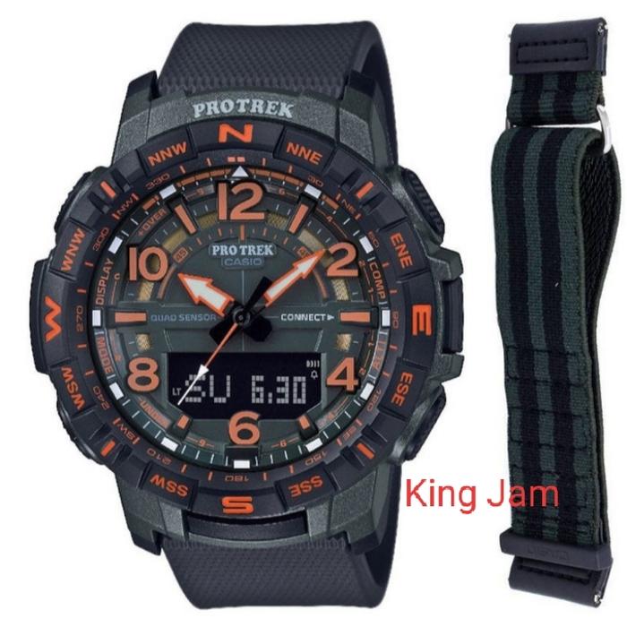 Jam Tangan Pria Casio Protrek PRT-B50EF-3DR Original Smart Quad Sensor