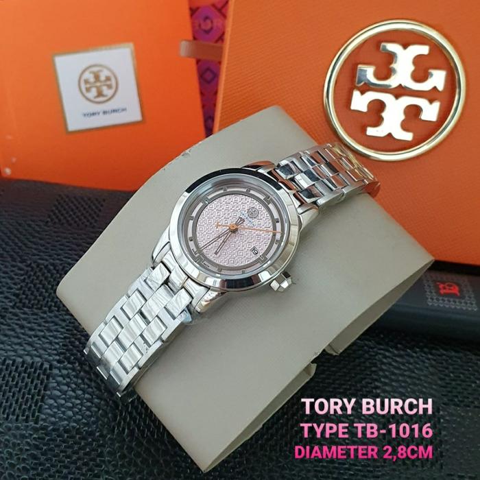 Jam Tangan Wanita Tory Burch TB 1016 TB1016 Silver Original BM 2.8cm
