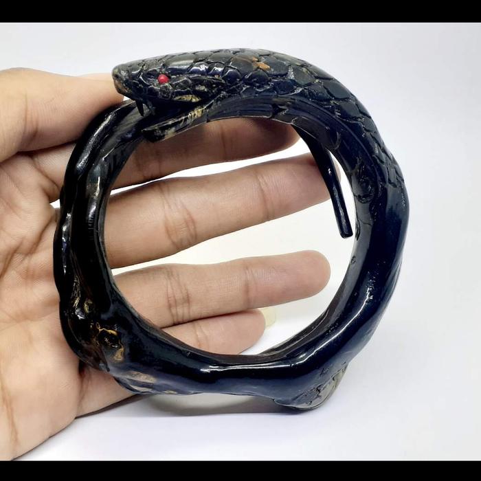 GELANG AKAR BAHAR ASLI JUMBO UKIR KOBRA
