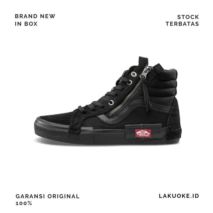 Vans Sk8 High Cap Cut And Paste Black Black Original 100% BNIB Resmi
