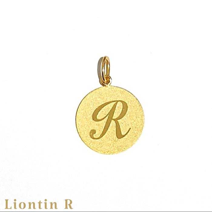 Liontin Coin Huruf R Mata Kalung Pendant Bandul Asli Kadar 700 Jewelry