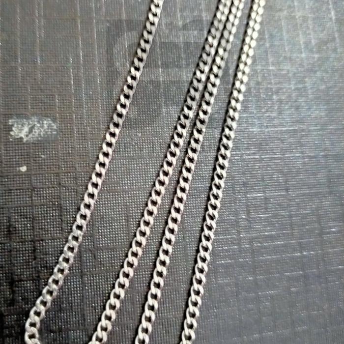 kalung rantai pria tipis kalung titanium 60cm