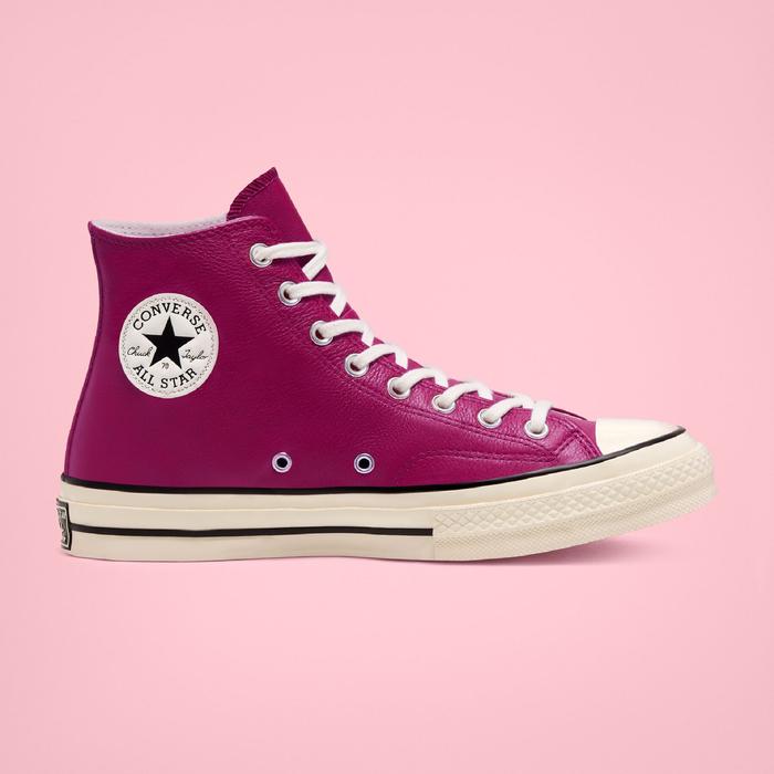 CONVERSE CHUCK 70 HI SEASONAL LEATHER ROSE MAROON ORIGINAL