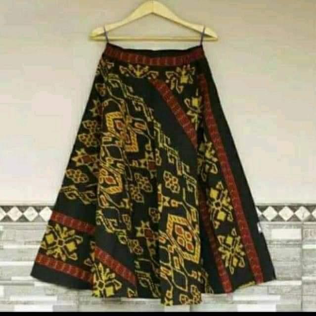 rok tenun model payung motif rote premium