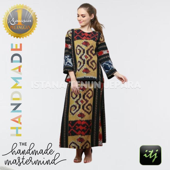 Setelan Rok Batik Wanita - Stelan rok batik Tenun santai ABG