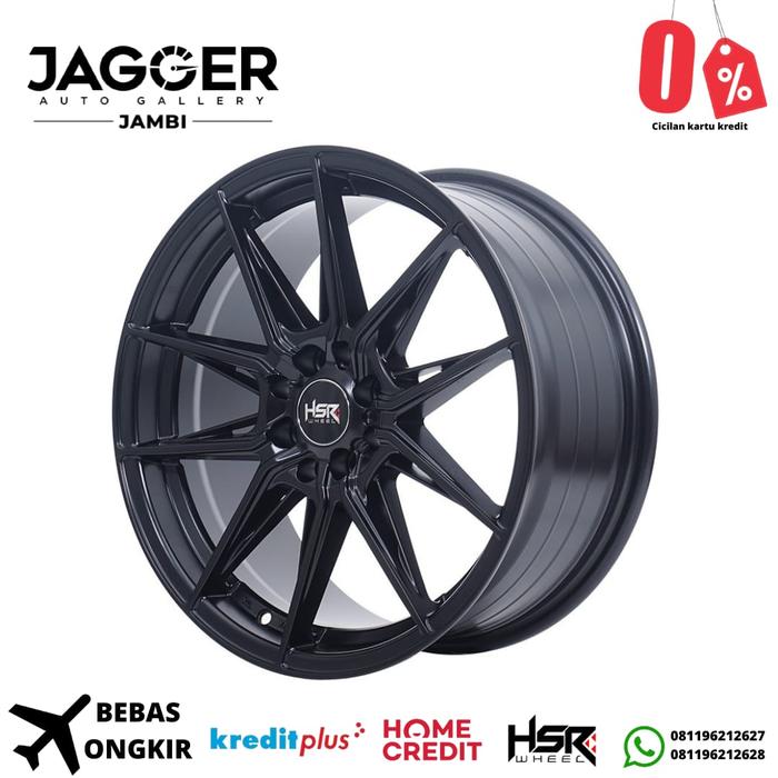 VELG HONDA JAZZ HSR 17 FEFERO HITAM DOUBLE PCD - JAGGER AUTO GALLERY