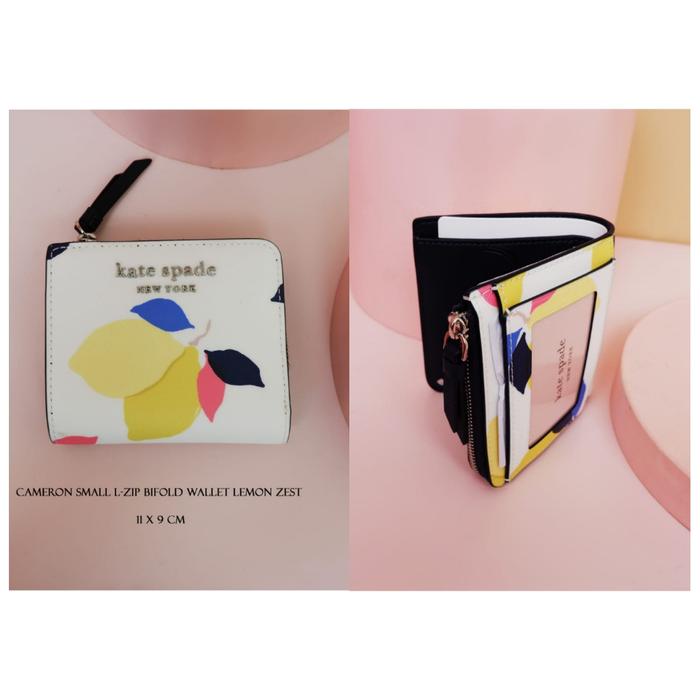Kate Spade Cameron L Zip Bifold Wallet Lemon Zest