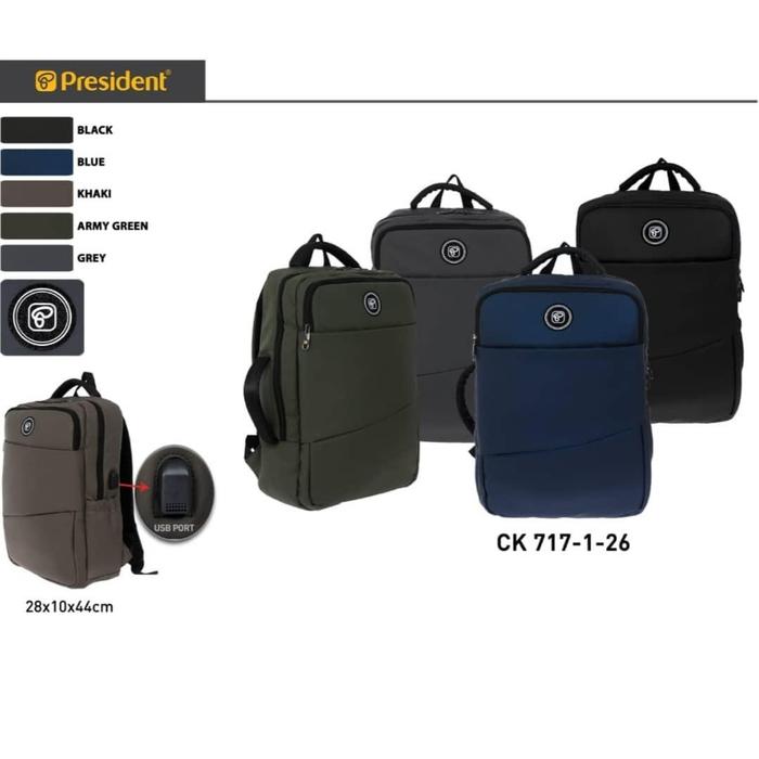 tas ransel president anti air bahan licin ck717