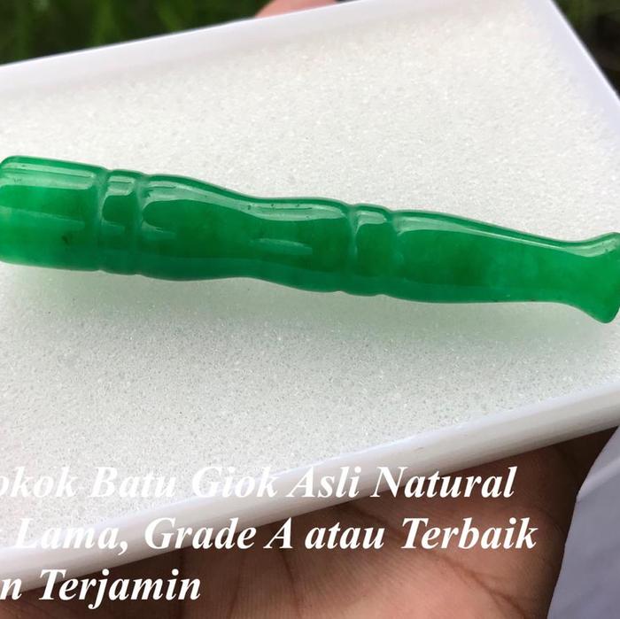 Batu Giok Pipa Asli Ukiran Antik Kualitas Grade A