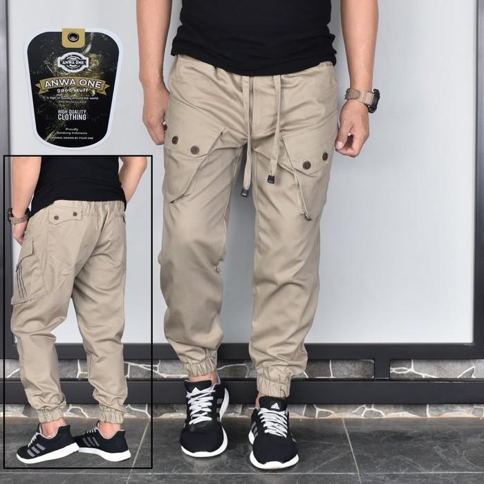 Celana jogger pria saku depan original/celana jogger pria premium