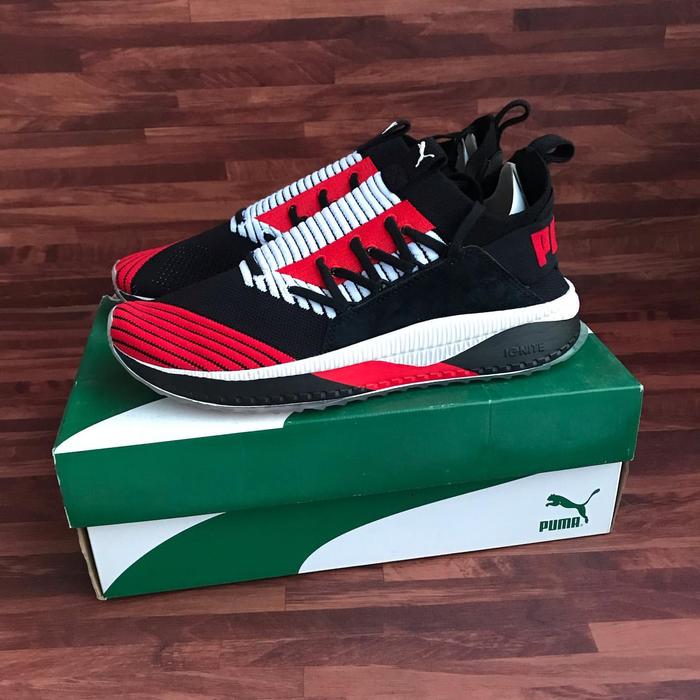 Puma Tsugi Jun Cubism Black white / Flame Scarlet 365490-02