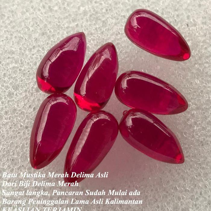 Mustika Batu Merah Delima Asli Alami dan Langka Borongan 7PCS