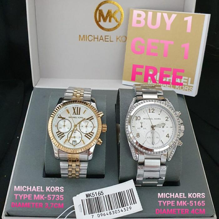 Jam Wanita Mic Haell Korss MK 5165 Buy 1 Get 1 Fullset Original 4.0cm