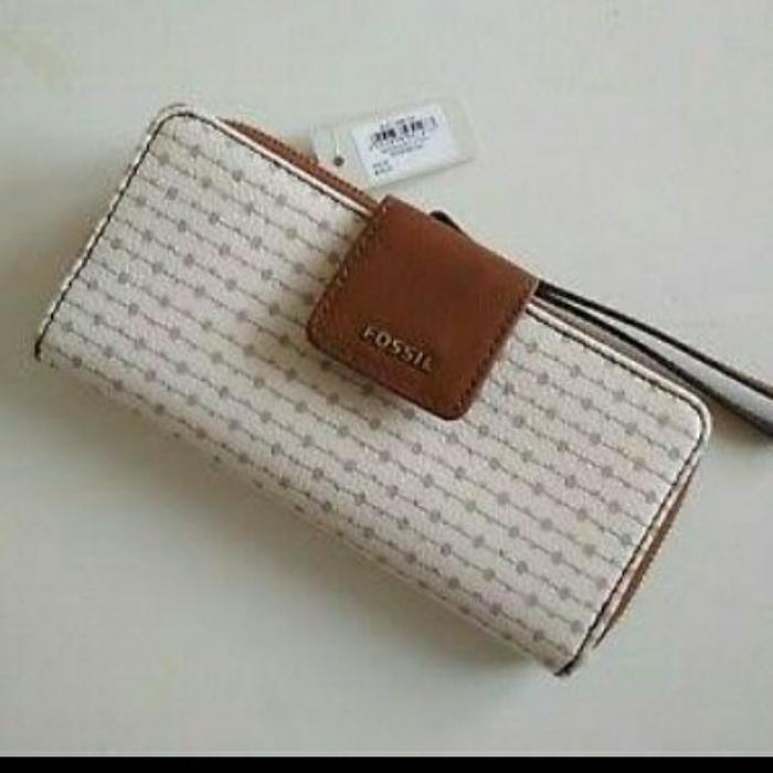 DOMPET WANITA FOSSIL ORI - FOSS L MADISON ZIP CLUTCH ADA DEFECT