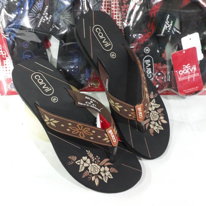 sandal jepit wanita Carvil soluna original