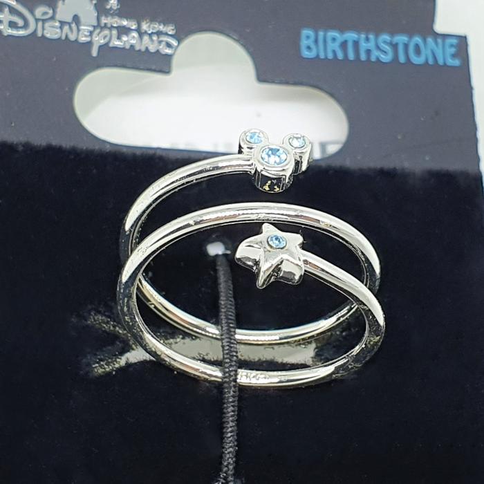 Ring - Cincin - HongKong Disneyland - Mickey - Birthstone March Spiral