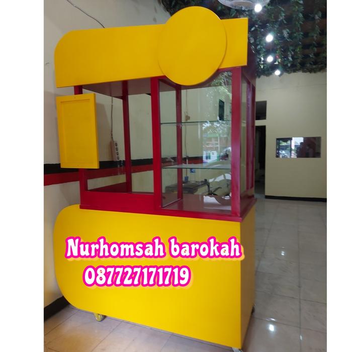 gerobak minuman/gerobak kayu/booth minuman