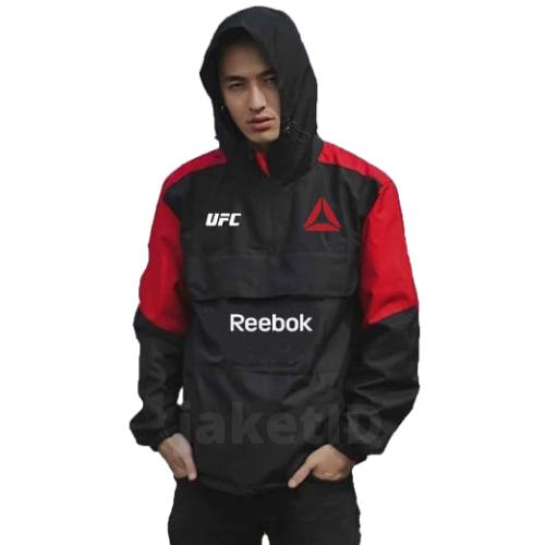 Jaket UFC Reebok Pria Cougle Sport Parasut Taslan Premium Waterproof